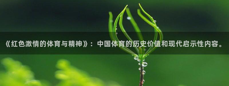 意昂2体育2官网入口：《红色激情的体育与精神》：中国体育的历史价值和现代启示性内